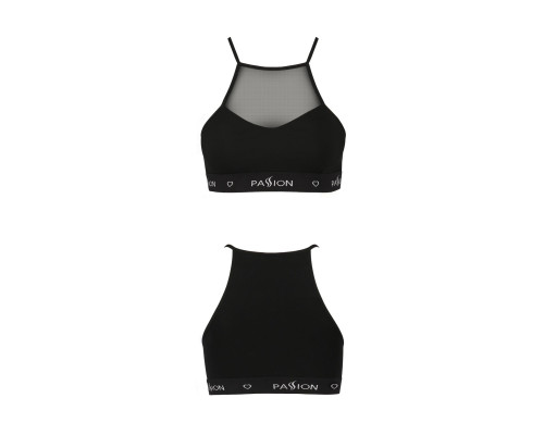 Спортивний топ з прозорою вставкою Passion PS006 TOP black, size M