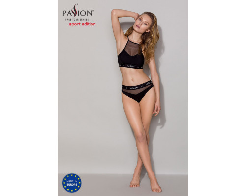 Спортивний топ з прозорою вставкою Passion PS006 TOP black, size M