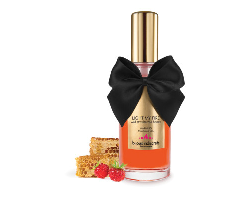 Розігрівальна олія Bijoux Indiscrets Light my Fire – Wild Strawberry&Honey