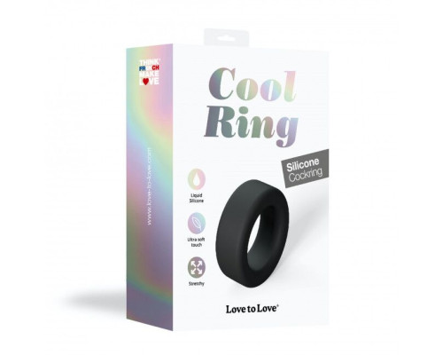 Эрекционное кольцо широкое Love To Love COOL RING - BLACK ONYX