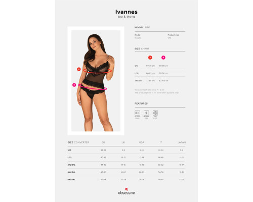 Obsessive Ivannes top & thong L/XL
