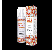 Масажна олія EXSENS Organic White Peach 50мл розігріває, без цукру, без парабенів, їстівна