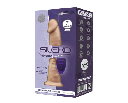 Фалоімітатор з вібрацією SilexD Henry Vibro Flesh (MODEL 2 size 7in) + LRS