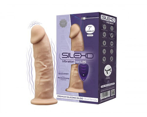 Фалоімітатор з вібрацією SilexD Henry Vibro Flesh (MODEL 2 size 7in) + LRS