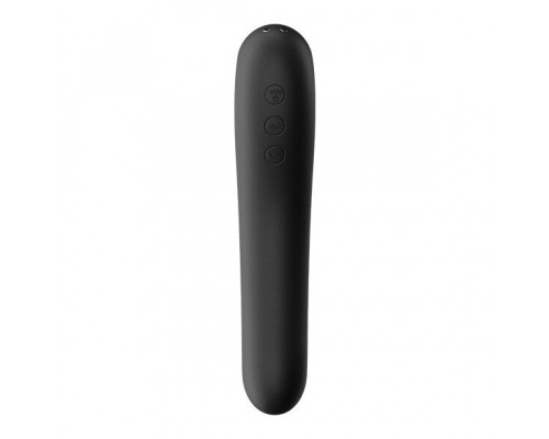 Вакуумний стимулятор з вібрацією Satisfyer Dual Kiss Black