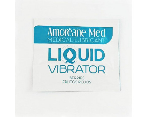 Пробник лубриканта з ефектом вібрації Amoreane Med Liquid Vibrator Berries (2 мл)