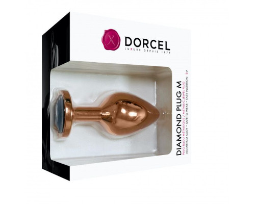 Металева анальна пробка із прикрасою у вигляді кристалу Dorcel - Diamond Plug M