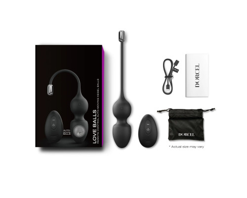 Вагінальні кульки з вібрацією та пультом Dorcel LOVE BALLS BLACK