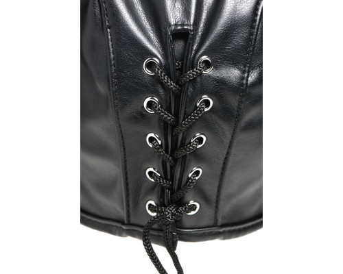 Маска Master Series Dungeon Demon Bondage Mask with Horns - Black