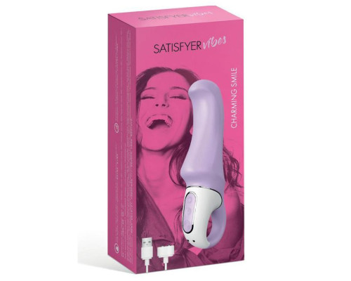 Потужний вібратор Satisfyer Vibes Charming Smile з гнучким стволом, литий силікон, 12 режимів роботи