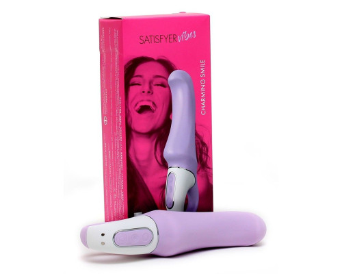 Потужний вібратор Satisfyer Vibes Charming Smile з гнучким стволом, литий силікон, 12 режимів роботи