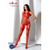 Бодистокинг с имитацией чулок Passion BS079 red