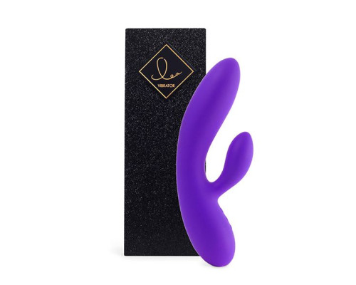 Гнучкий вібратор кролик з двома моторами FeelzToys Lea Rabbit Vibrator Medium Purple
