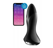 Анальна смарт вібропробка із перлинним масажем Satisfyer Rotator Plug 1+ Black