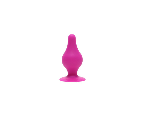 Анальна пробка SilexD (Model 2 size XS) Pink двошаровий, силікон+Silexpan, діаметр