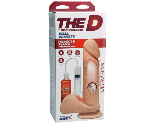 Фалоімітатор, що кінчає Doc Johnson The D ULTRASKYN Perfect D Squirting - 7 Inch
