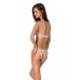 Комплект: бра, трусики з ажурним декором та відкритим кроком Ursula Set white XXL/XXXL — Passion