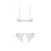 Комплект: бра, трусики з ажурним декором та відкритим кроком Ursula Set white XXL/XXXL — Passion