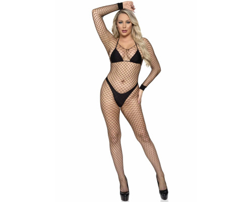Leg Avenue Long Sleeved Bodystocking Black O/S