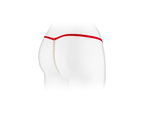 Трусики-стрінги з перловою ниткою Fashion Secret VENUSINA Red