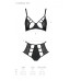 Комплект з екошкіри: бюстгальтер та трусики з перфорацією Tamaris Set black S/M — Passion