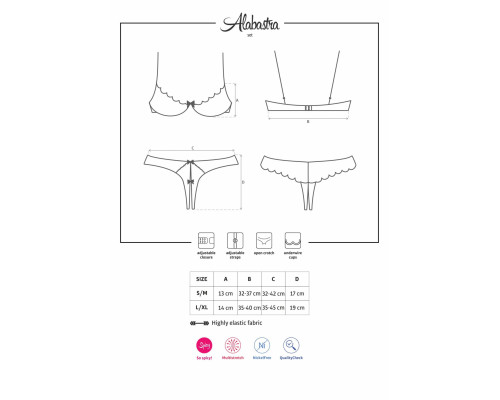 Obsessive Alabastra 2-pcs set S/M