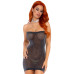 Leg Avenue Shimmer Sheer rhinestone tube dress OS Black/Silver