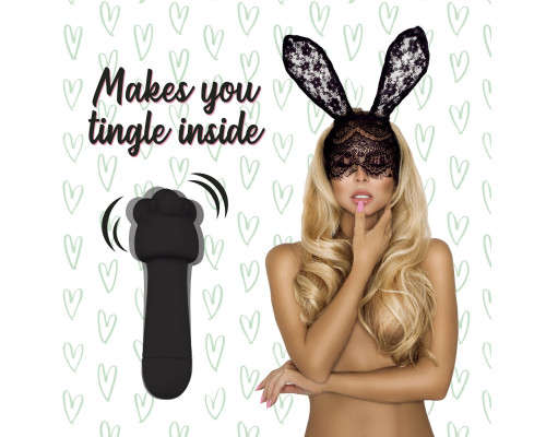 Міні-вібратор FeelzToys Mister Bunny Black з двома насадками