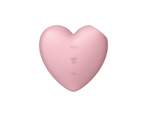 Вакуумний стимулятор-серце з вібрацією Satisfyer Cutie Heart Light Red