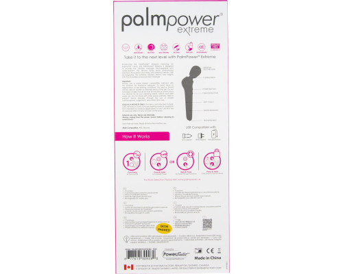 Потужний вібромасажер PalmPower EXTREME - Pink водонепроникний, з плавним регулюванням