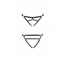Трусики стрінги зі стреп KELIS THONG black L/XL - Passion Exclusive
