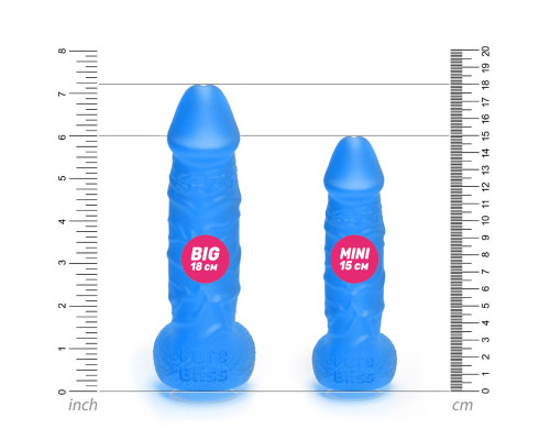Крафтове мило-член із присоскою Pure Bliss MINI Dark Blue, натуральне