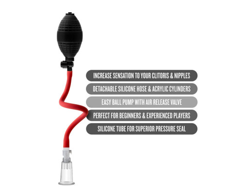 Вакуумна помпа для клітора Temptasia by Blush - Beginner's Clitoral Pumping System - Black