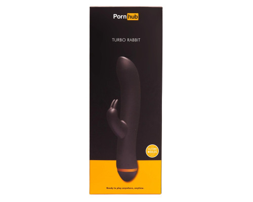 Вібратор-кролик Pornhub Turbo Rabbit, роздільне керування, намистинка для клітора, soft-touch силіко
