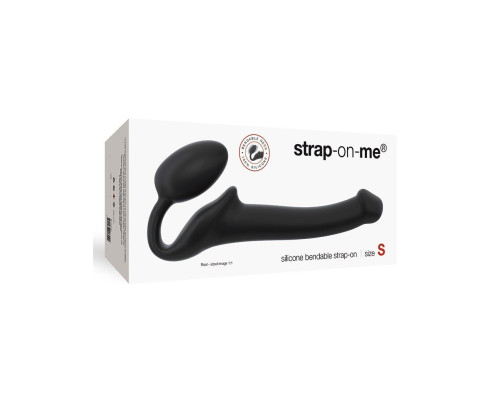Безремневой страпон Strap-On-Me Black S, полностью регулируемый, диаметр 2,7см