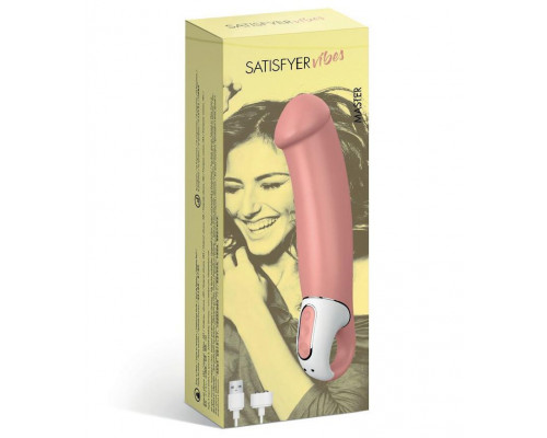 Потужний вібратор Satisfyer Vibes Master, гнучкий литий силікон, 12 режимів роботи, діаметр 46 мм