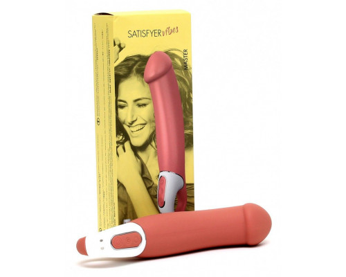 Потужний вібратор Satisfyer Vibes Master, гнучкий литий силікон, 12 режимів роботи, діаметр 46 мм