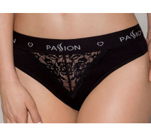 Трусики з широкою гумкою і мереживом Passion PS001 PANTIES black, size M