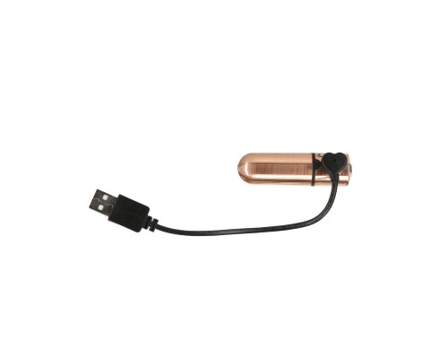 Віброкуля PowerBullet - First-Class Bullet 2.5" with Key Chain Pouch, Rose Gold