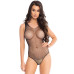 Leg Avenue Rhinestone fishnet bodysuit OS Black