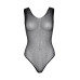 Leg Avenue Rhinestone fishnet bodysuit OS Black