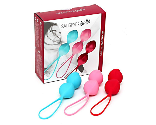 Вагінальні кульки Satisfyer V Balls (3 пари), діаметр 3,4см, вага 79-114-150гр, монолітні