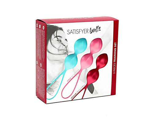 Вагінальні кульки Satisfyer V Balls (3 пари), діаметр 3,4см, вага 79-114-150гр, монолітні