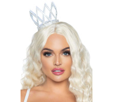 Leg Avenue Faux rhinestone die cut crown Silver