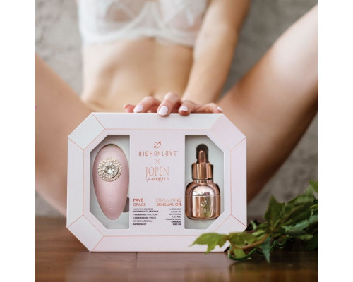 Подарунковий набір HighOnLove & JOPEN: Objects of Desire (краплі для клітора і вібратор з кристалами