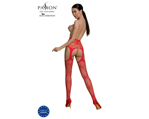 Еротичні колготки-бодістокінг Passion ECO S001 red
