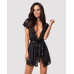 Obsessive 810-PEI-1 peignoir black L/XL