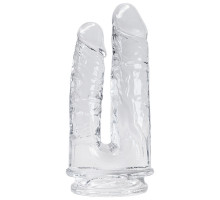 Прозорий фалоімітатор Alive Imperium Jelly Dildo для подвійного проникнення