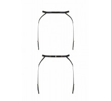 Пояс-стрепи з підв'язками для панчох MEGGY GARTER BELT black S/M - Passion Exclusive