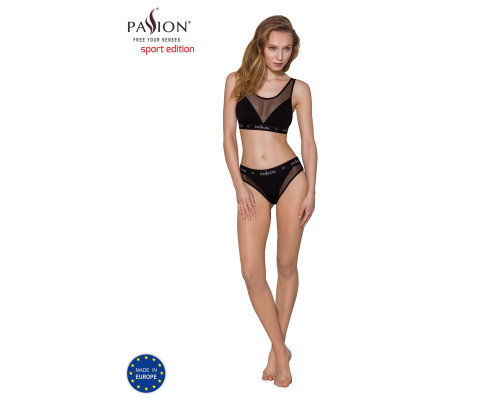 Топ з прозорою вставкою Passion PS002 TOP black, size S